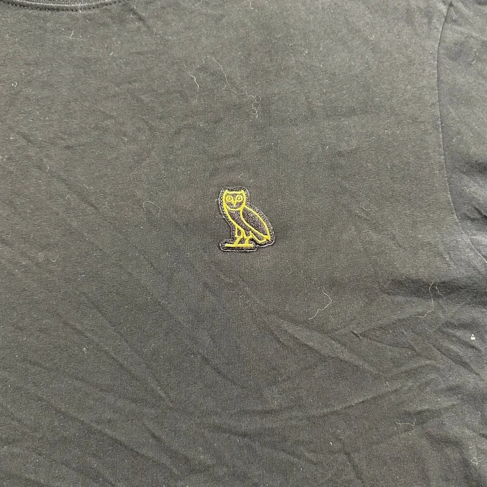 OVO October's Very Own Black Owl Logo Long Sleeve Tee Mens Medium